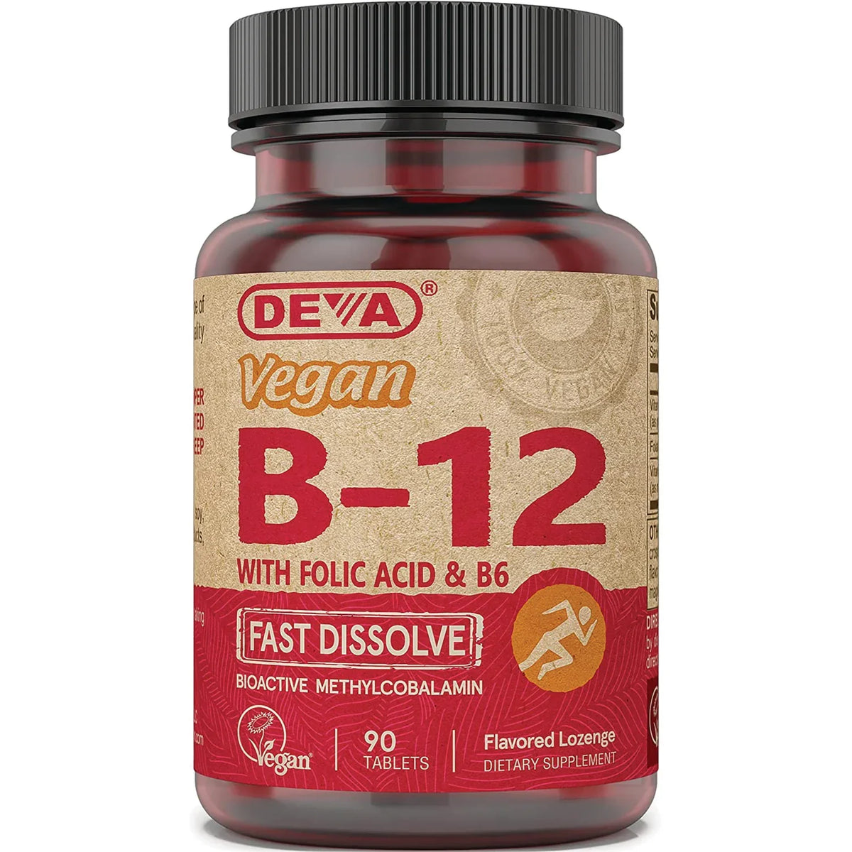 Vegan B12 with Folic Acid & B6 - Fast Dissolve